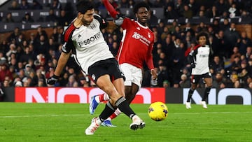 Raúl Jiménez, delantero del Fulham de la Premier League de Inglaterra.