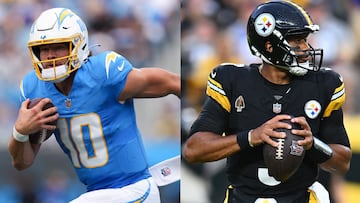 Justin Herbert y Russell Wilson, cuestionables para el Chargers vs Steelers