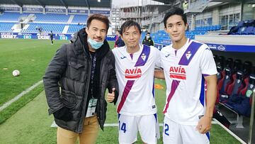 Inui y Muro, con Okazaki (Huesca)