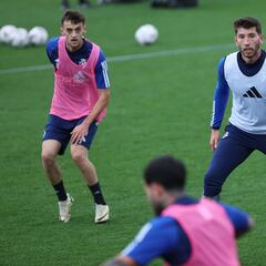 David García y Rubén García, con molestias en el aductor