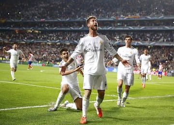 Hoy se cumplen cinco a?os del m¨ªtico gol del defensa del Real Madrid en la final de la Champions League Hoy se cumplen cinco a?os del m¨ªtico gol del defensa del Real Madrid en la final deHoy se cumplen cinco a?os del m¨ªtico gol del defensa del Real Madrid en la final de la Champions League 2013/14 de Lisboa frente al Atl¨¦tico de Madrid. El gol en el minuto 93 supuso el empate en el marcador tras el gol de God¨ªn. Finalmente el conjunto blanco gan¨® la final por 4-1. la Champions League 2013/14 de Lisboa frente al Atl¨¦tico de Madrid. El gol en el minuto 93 supuso el empate en el marcador tras el gol de God¨ªn. Finalmente el conjunto blanco gan¨® la final por 4-1. /14 de Lisboa frente al Atl¨¦tico de Madrid.