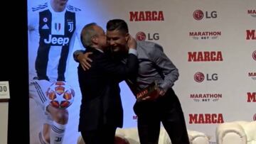 El emotivo abrazo de Cristiano y Florentino en su reencuentro