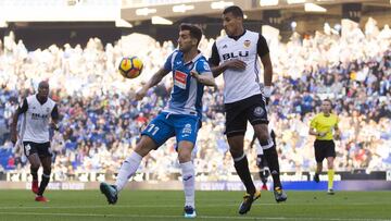 Jeison Murllo, en un lance del choque ante el Espanyol de esta temporada.