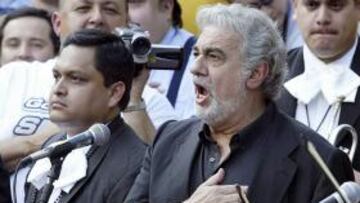 <b>CON LA FIFA. </b>Plácido Domingo ha cantado en varios Mundiales.