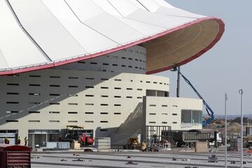 Obras de acondicionamiento del exterior del Estadio.