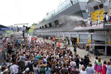 Nico Rosberg, Lewis Hamilton y Valtteri Bottas