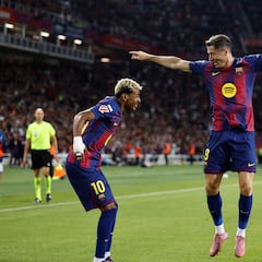 Lamine reaparece y pone al Barça líder