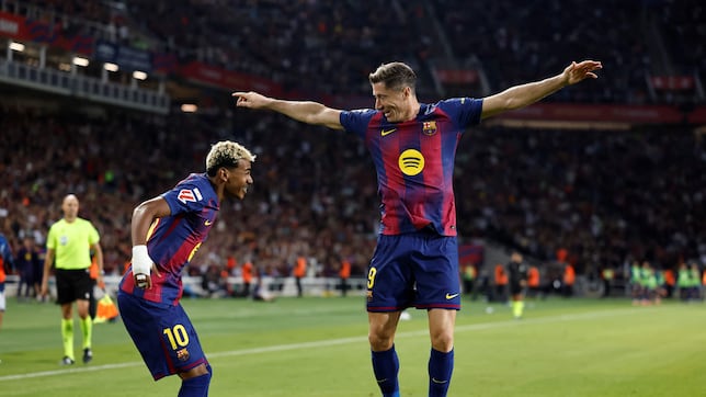 Lamine reaparece y pone al Barça líder