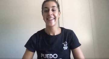 Carolina Marín, en su charla por videollamada con AS