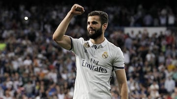 Nacho celebra un gol.