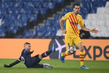 Marco Verratti y Sergio Busquets.