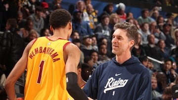 Victor Wembanyama y Pau Gasol