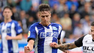 Vigaray, en un partido con el Alavés.