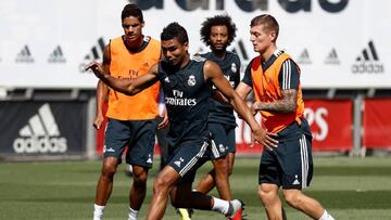El Real Madrid lleva a cabo la penúltima sesión de entrenamiento antes de enfrentarse al Athletic Club.