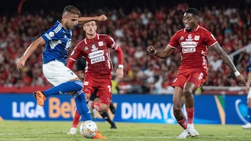 Millonarios - América, partido de cuadrangulares del fútbol colombiano. Fecha 4 del cuadrangular B en el Campín.