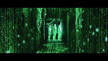 matrix codigo fuente lluvia digital cascada caracteres