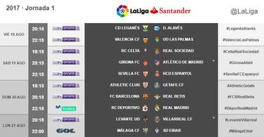 Ya hay horarios de la jornada 1