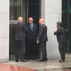 Javier Tebas no dejó pasar al equipo de Rubiales a la Asamblea