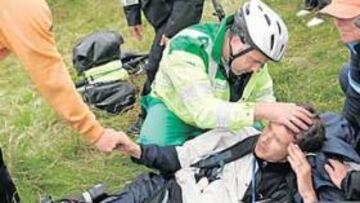 <b>'SORRY' POR EL BOLAZO, MÍSTER. </b>Sergio García vivió un momento dramático ayer, en el hoyo 17. Su segundo golpe impactó en la cabeza de un fotógrafo, a quien pidió perdón.