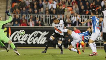 Rodrigo Moreno dio la victoria al Valencia contra el Espanyol. 