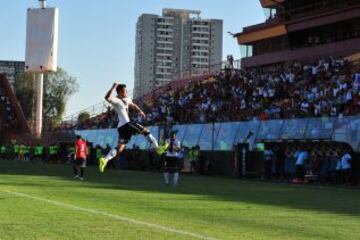 La celebración de Baeza en el segundo tanto para Colo Colo.