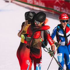 Ana Alonso y Oriol Cardona, plata en la Copa del Mundo de Esquí de Montaña de Boí Taüll