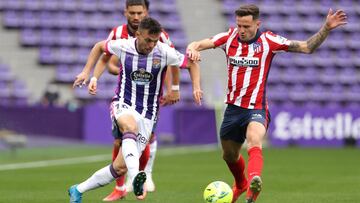 Saúl, en el Valladolid-Atlético.