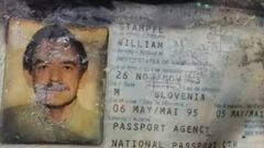 Pasaporte del alpinista estadounidense William Stampfl.