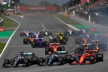  Lewis Hamilton, Valtteri Bottas, Sebastian Vettel 