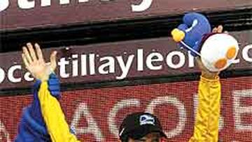 <b>LÍDER.</B> Heras se ha vestido de líder en el penúltimo día de la Vuelta.