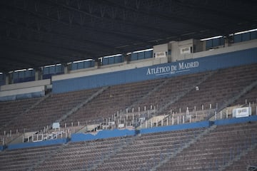 Aspecto de la demolición del Estadio Vicente Calderón a 6 de agosto de 2019.

