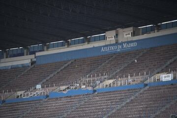 Aspecto de la demolición del Estadio Vicente Calderón a 6 de agosto de 2019.
