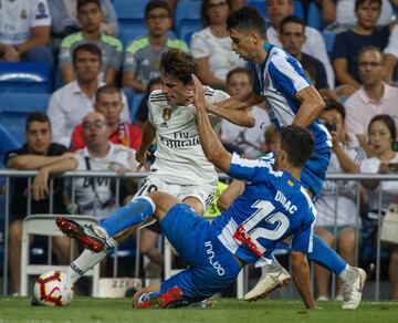 Álvaro Odriozola, en su debut, con Didac Vila.
