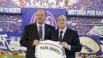 Florentino Pérez, con Benítez.