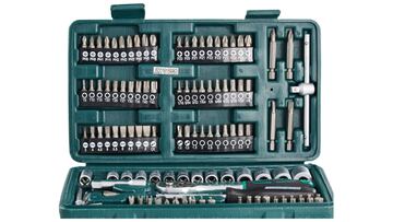 El maletín de herramientas Mannesmann M29166 incluye 130 piezas.