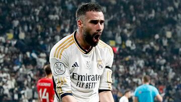 10/01/24 PARTIDO SEMIFINAL SUPERCOPA DE ESPAÑA 2024
REAL MADRID - ATLETICO DE MADRID
ALEGRIA GOL 3-3 DANI CARVAJAL