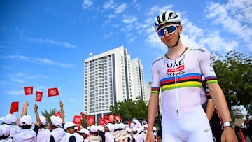 Tadej Pogacar, en una presentación del UAE Tour.