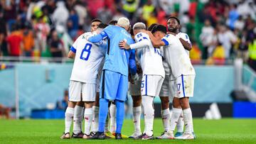 Team of Costa Rica during the FIFA World Cup Qatar 2022, Group E match between Spain and Costa Rica on November 23, 2022 at Al Thumama Stadium in Doha, Qatar. (Photo by Baptiste Fernandez/Icon Sport via Getty Images)