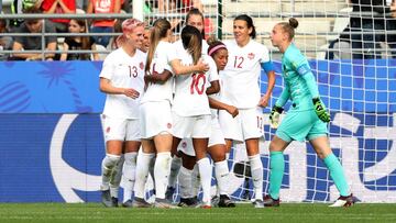 Jugadoras de Canadá.