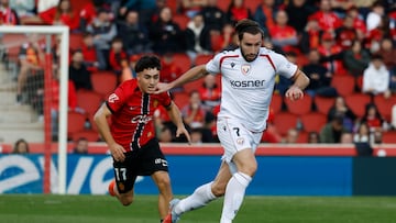 Moncayola durante el partido de ida en Mallorca.