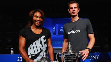Serena Williams y Andy Murray posan como campeones del US Open 2013.