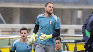 Oblak, en el Las Palmas-Atlético
