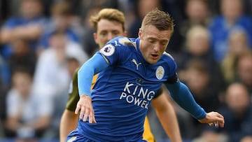 Vardy con el Leicester. 