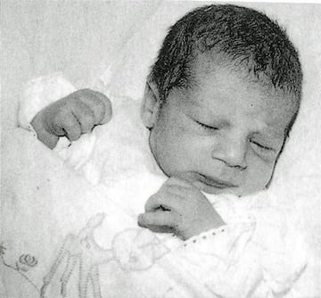 Zinedine Zidane the third of five children, here he is during his first moments of life. Years later, he'd be known all over the world.