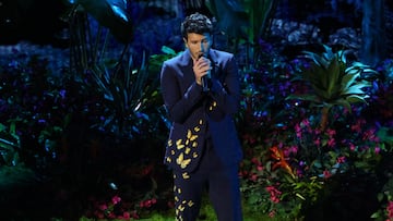 Sebastian Yatra performs the song "Dos Oruguitas" from the animated film "Encanto" during the 94th Academy Awards in Hollywood, Los Angeles, California, U.S., March 27, 2022. REUTERS/Brian Snyder