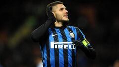 Icardi celebra un gol con el Inter.