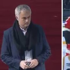 Mou on ice: The Special One takes a tumble at Moscow ice hockey match