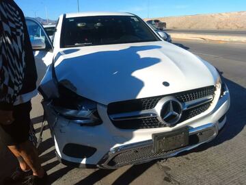 Así quedó la camioneta de Darío Lezcano tras el choque.