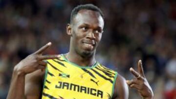 Usain Bolt, tras contribuir a la victoria de Jamaica en las series de los 4x100 metros de los Juegos de la Commonwealth. 