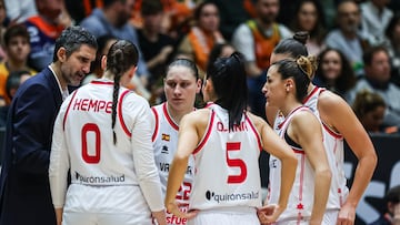 Tiempo muerto de Rub¨¦n Burgos en el Valencia Basket.